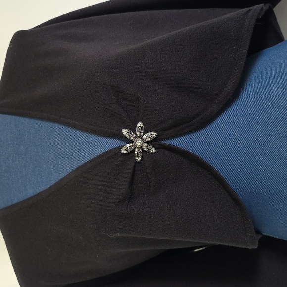 Lane Bryant Dressy Black Knit Cardigan Shrug with Rhinestone Clasp - Picture 8 of 12